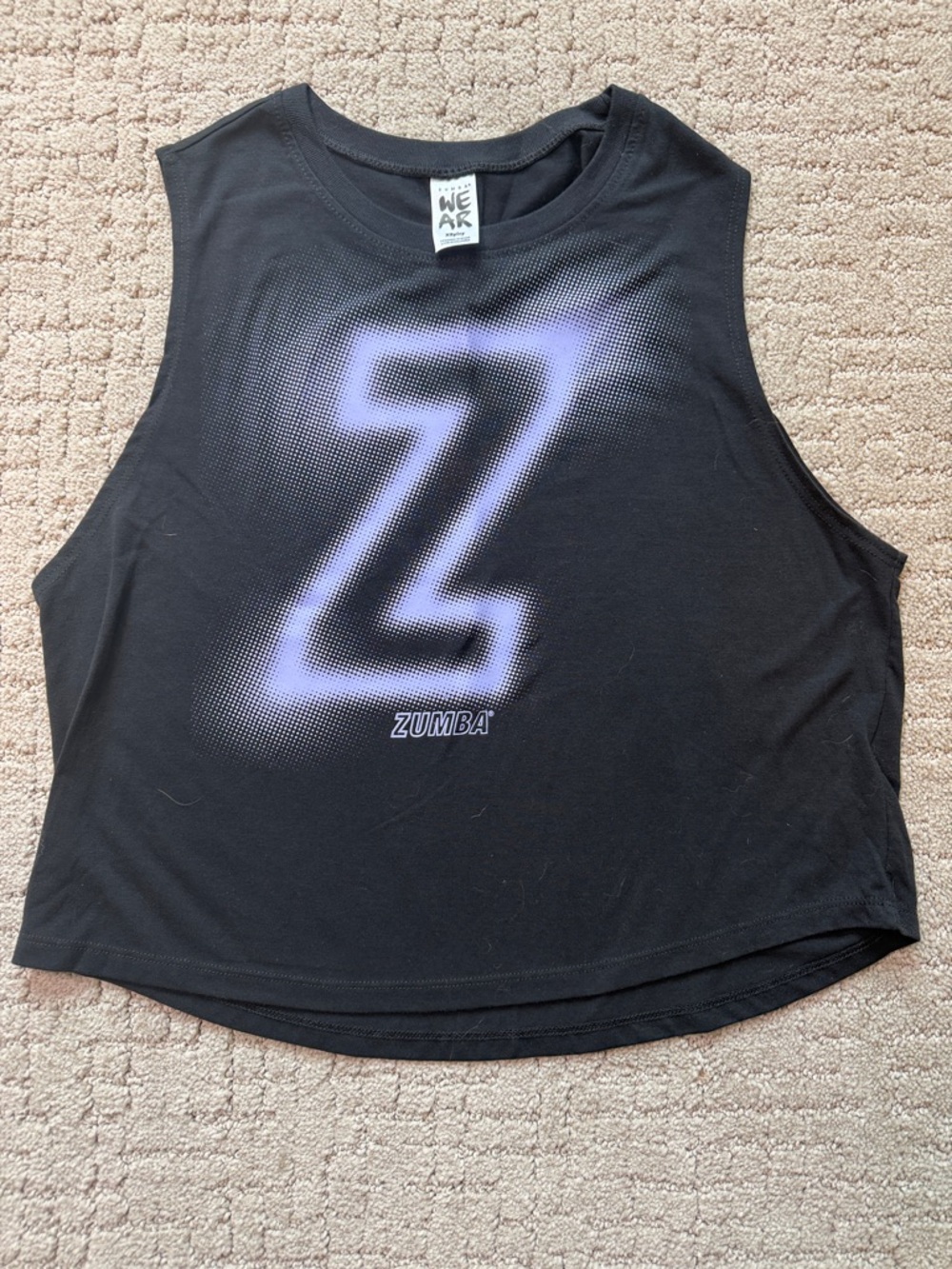 Zumba Fitness Black Tank with Lavender 'Z' Logo
